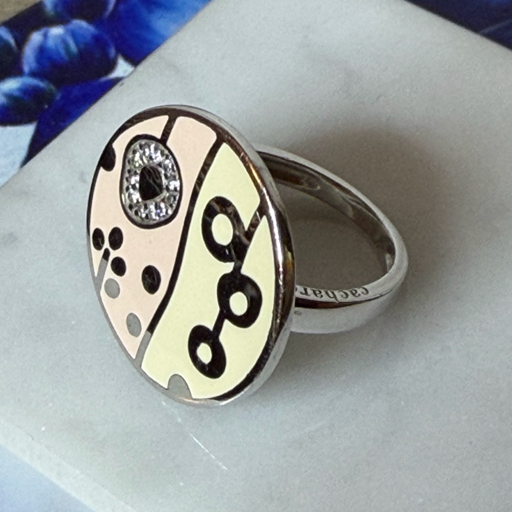 Cacharel 925 Sterling Silver Ring Size 525 M60 Gorgeous Fine Jewelry 50$